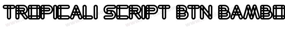 Tropicali Script BTN Bamboo字体转换